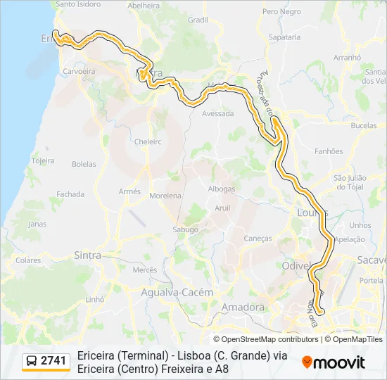 2741 Bus Line Map