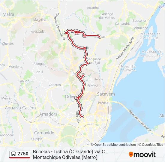 2750 Bus Line Map