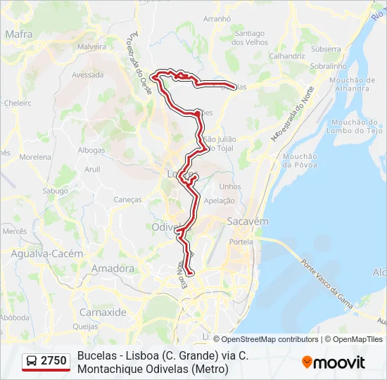 2750 Bus Line Map