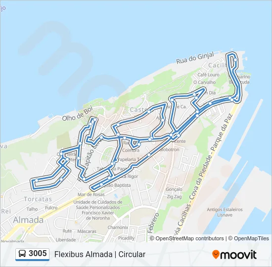 3005 Bus Line Map