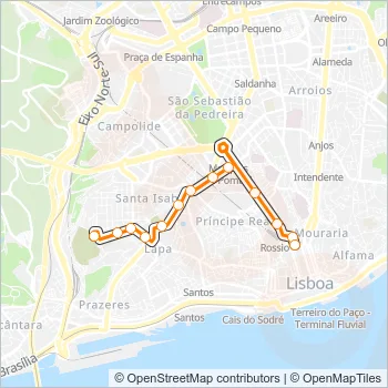 709 Bus Line Map