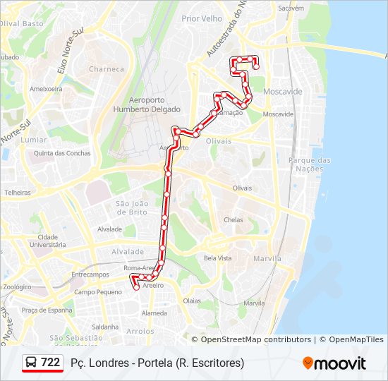 722 Route: Schedules, Stops & Maps - Praça De Londres (Updated)