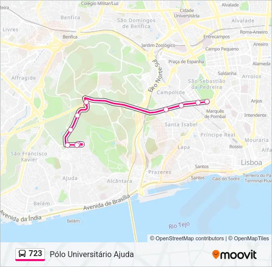 723 Bus Line Map