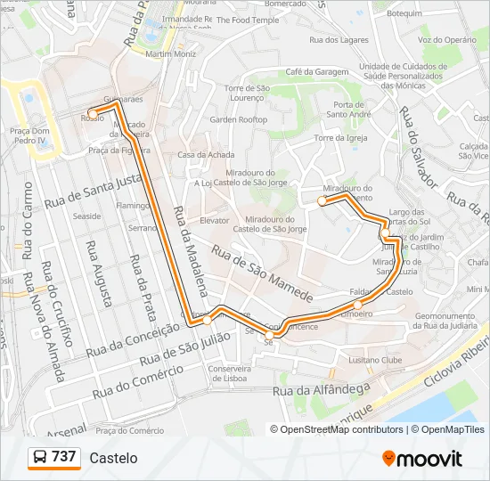 737 Bus Line Map