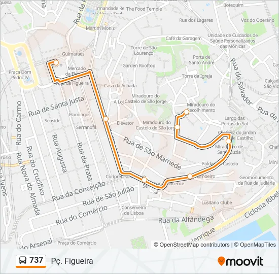 737 Bus Line Map