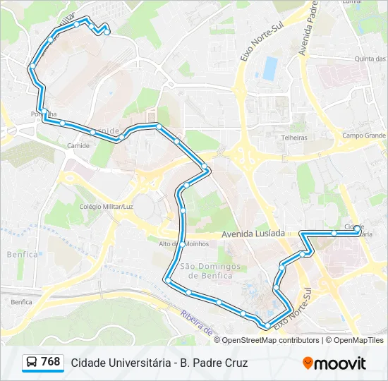 768 Bus Line Map