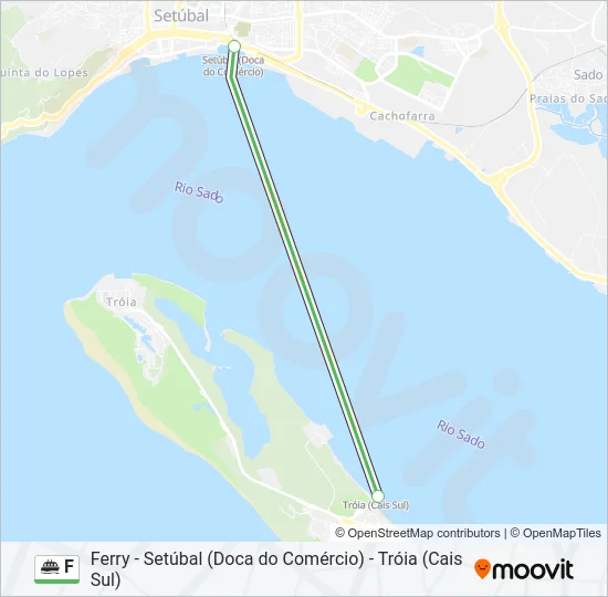 F Ferry Line Map