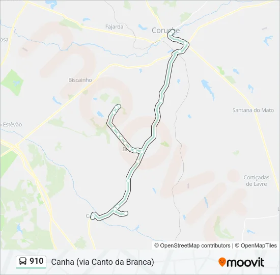 910 Bus Line Map