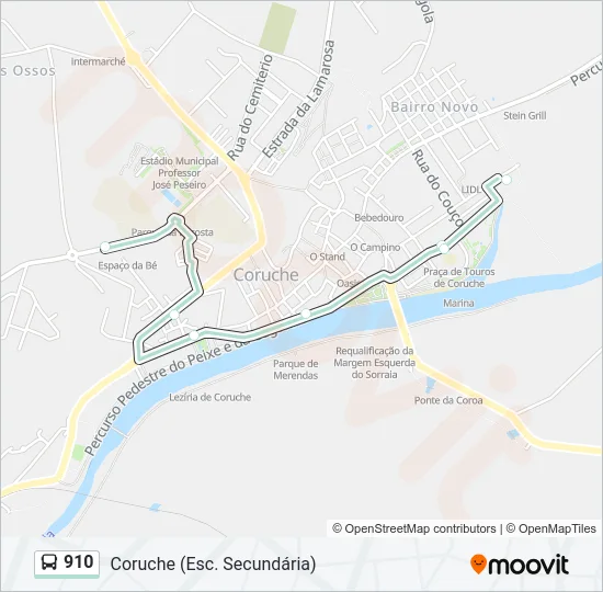 910 Bus Line Map