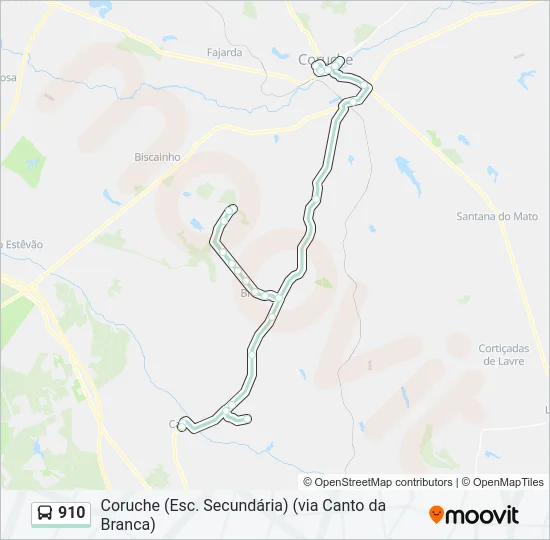910 Bus Line Map