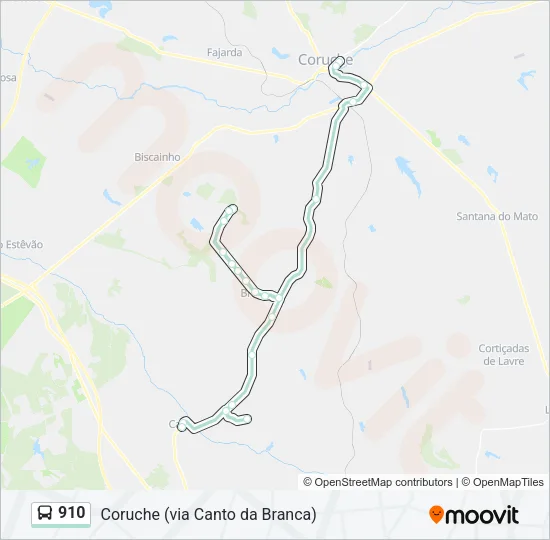 910 Bus Line Map