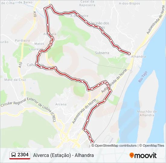 2304 Bus Line Map