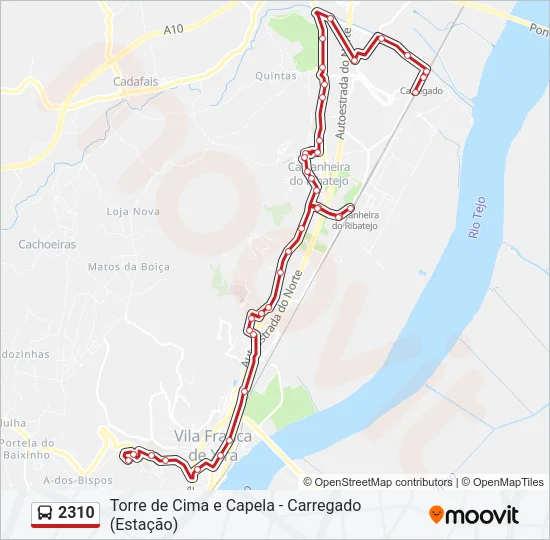 2310 Bus Line Map
