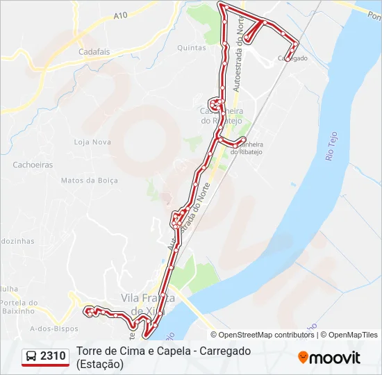 2310 Bus Line Map
