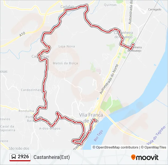 2926 Bus Line Map