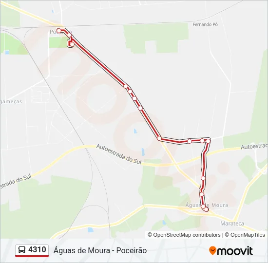 4310 Bus Line Map