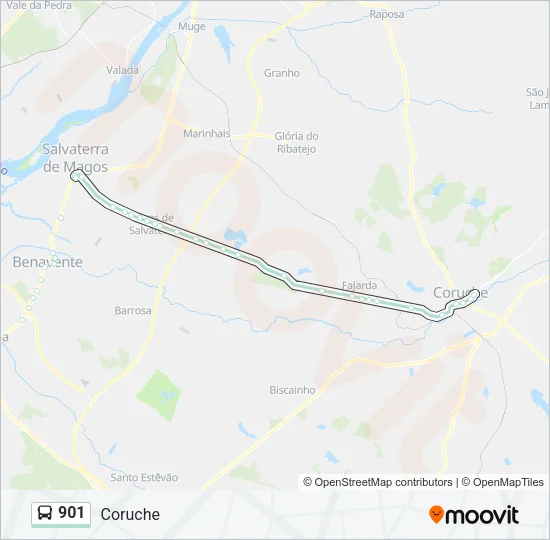 901 Bus Line Map