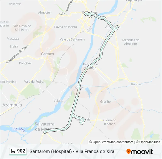 902 Bus Line Map