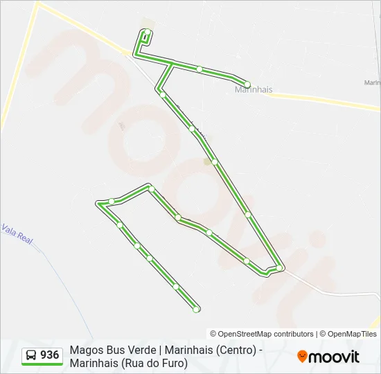 936 Bus Line Map