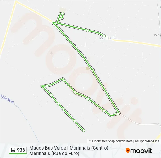 936 Bus Line Map