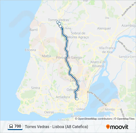 700 Bus Line Map