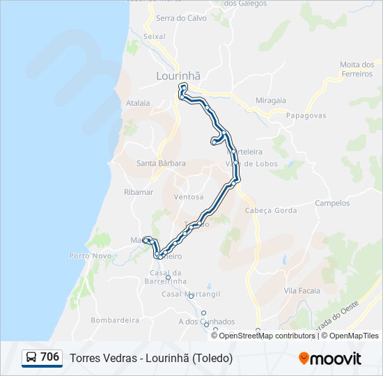 706 bus Line Map