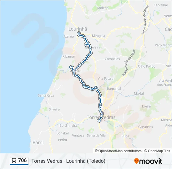706 Bus Line Map