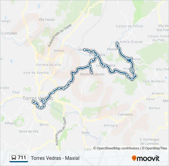 711 Bus Line Map