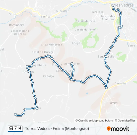 714 Bus Line Map