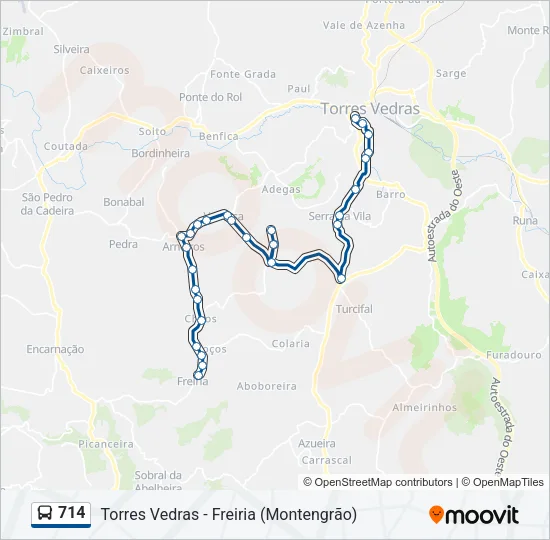 714 Bus Line Map