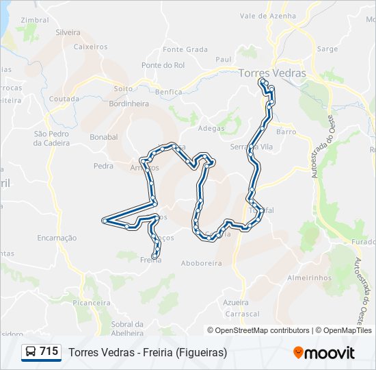 715 bus Line Map