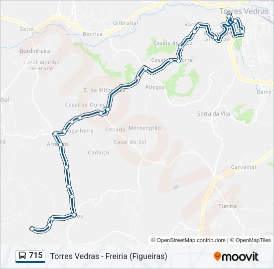 715 Bus Line Map