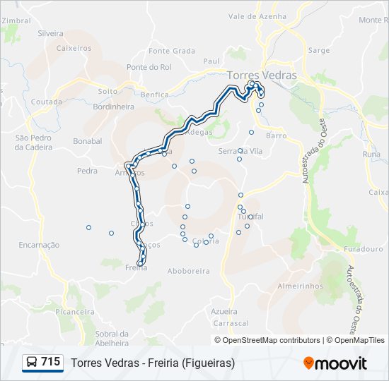 715 bus Line Map