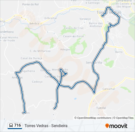 716 bus Line Map