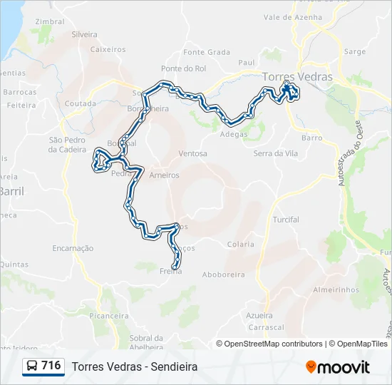 716 Bus Line Map