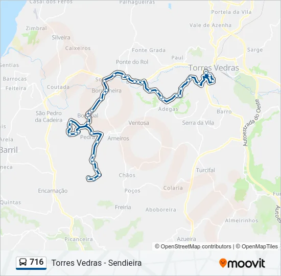 716 Bus Line Map