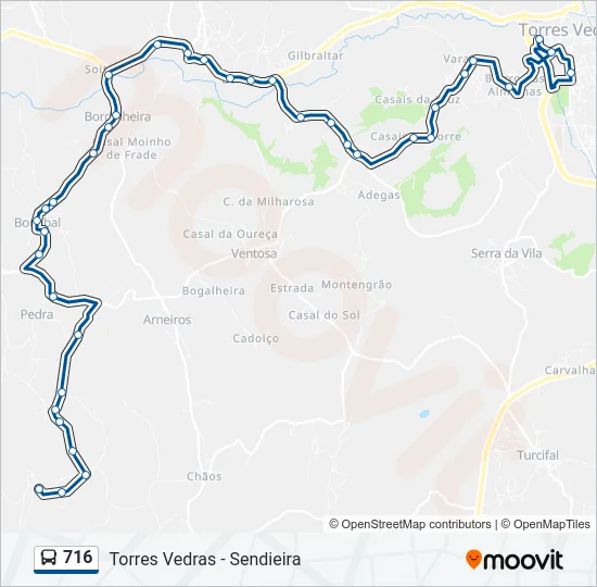 716 Bus Line Map