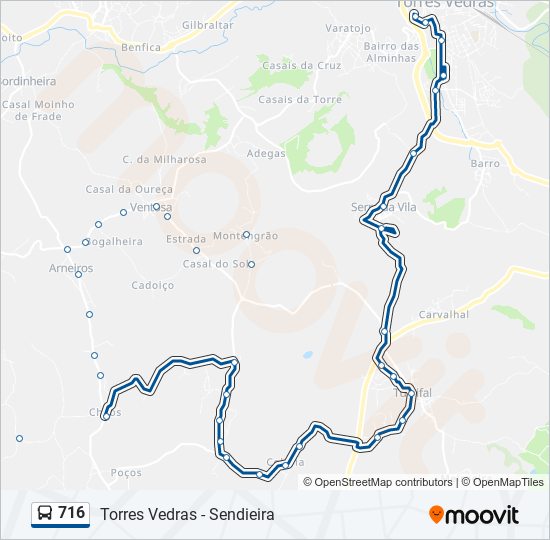 716 bus Line Map