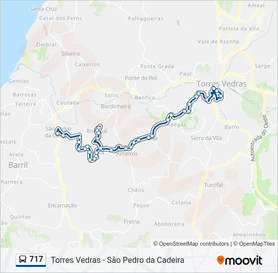 717 Bus Line Map