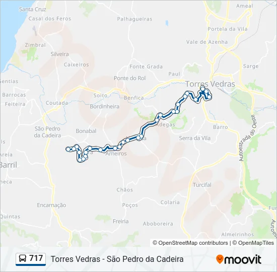 717 Bus Line Map