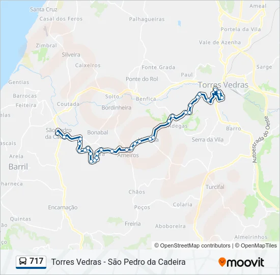 717 Bus Line Map