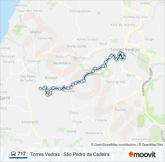 717 Bus Line Map