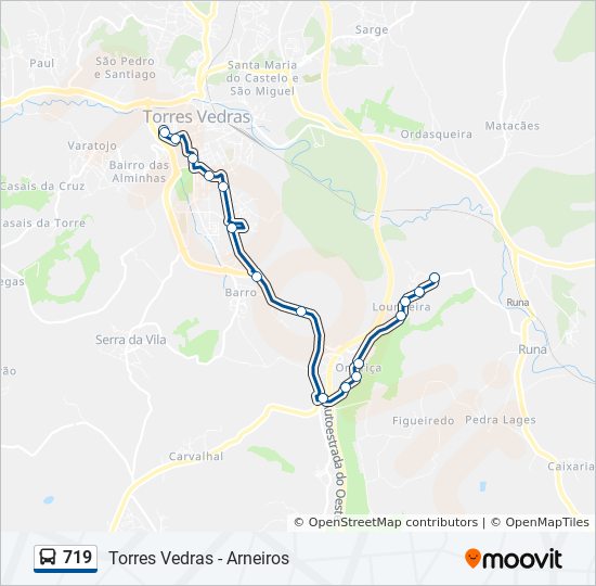 719 bus Line Map