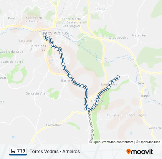 719 Bus Line Map