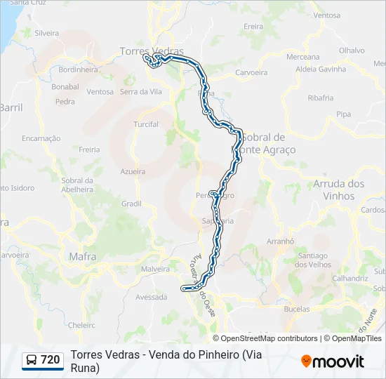 720 Bus Line Map