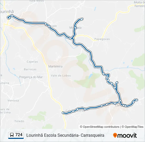 724 Bus Line Map