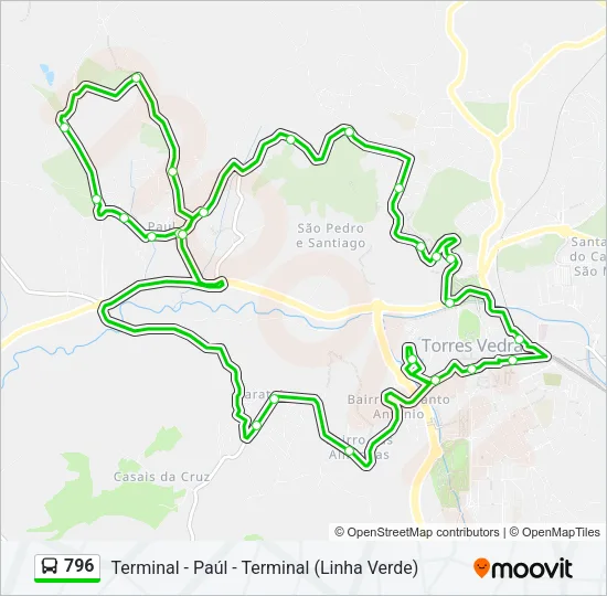 796 Bus Line Map