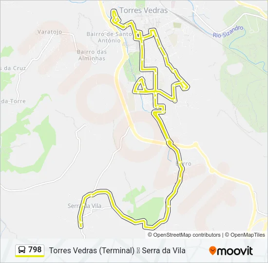 798 Bus Line Map