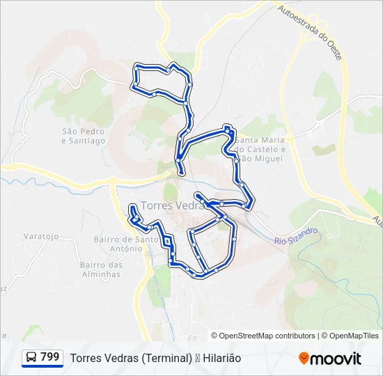 799 Bus Line Map