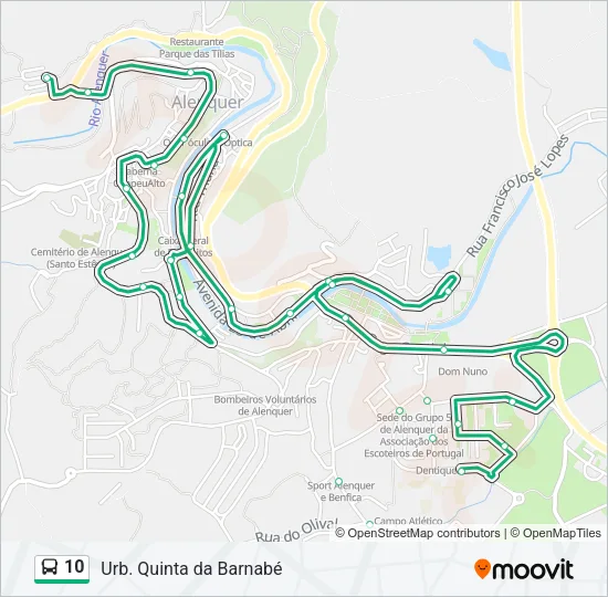 10 Bus Line Map